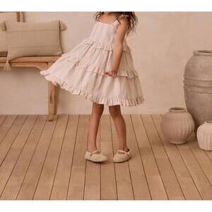 NEW RYLEE + CRU girls' ruffle swing dress in summer stripe